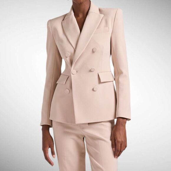 Generation Love Arielle Crepe Blazer in Latte Size XL - Picture 1 of 7